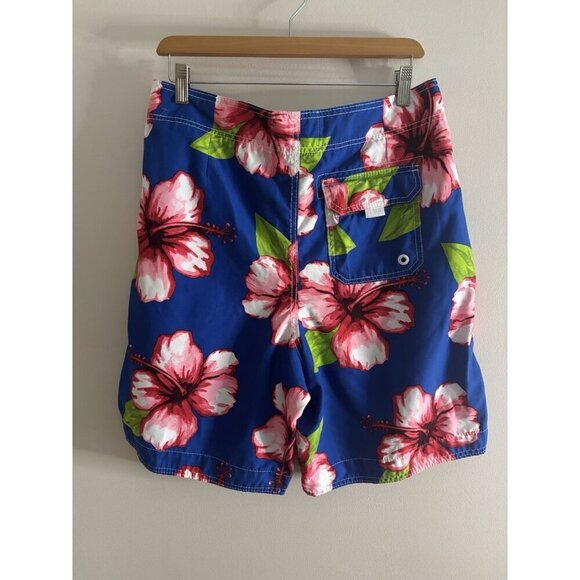 Abercrombie & Fitch Hibiscus Floral Print Mens Board Shorts Size Med Tropical - Picture 3 of 10